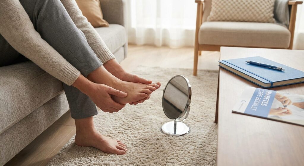 How to check your feet daily with diabetes