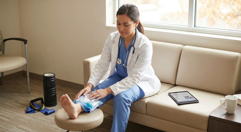 Plantar fasciitis treatment for nurses and healthcare workers