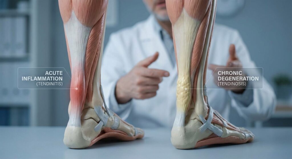 Achilles tendinitis vs Achilles tendinosis: the difference