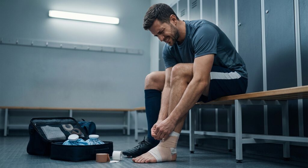 Ankle sprains in athletes: why walking it off causes damage