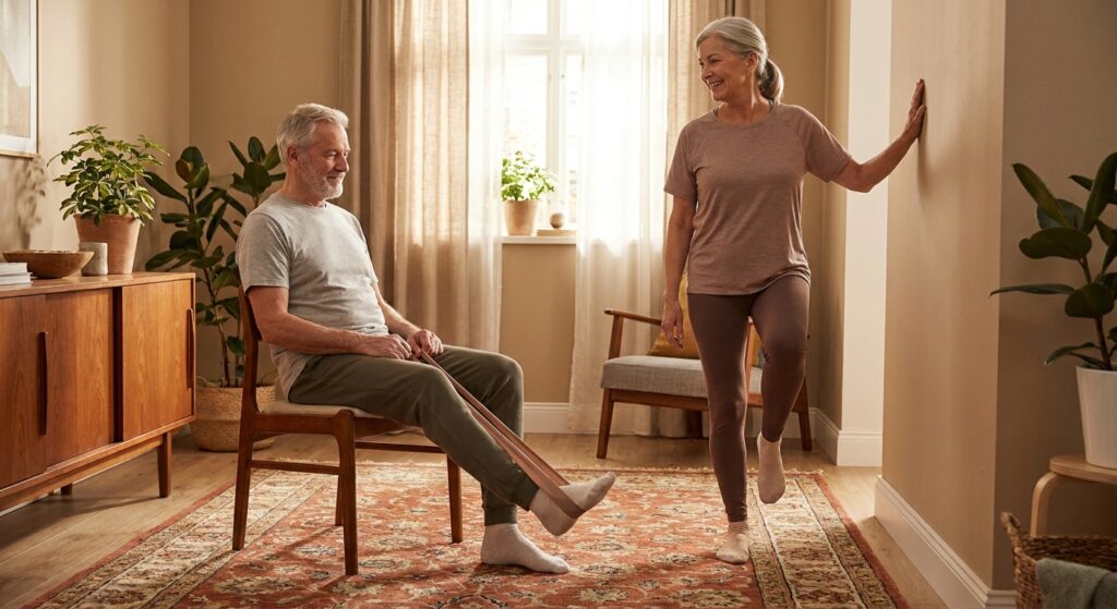 Balance and ankle strength exercises for older adults