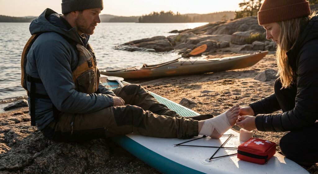 Foot injuries from paddleboarding and kayaking