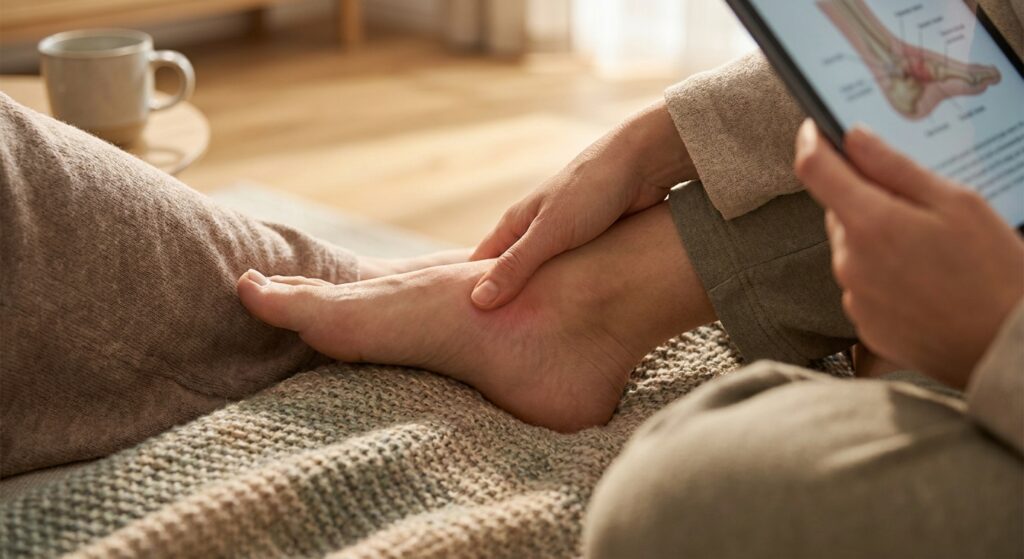 Navicular bone pain on top of the foot