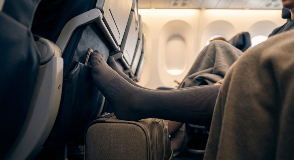 Why do feet swell on airplanes