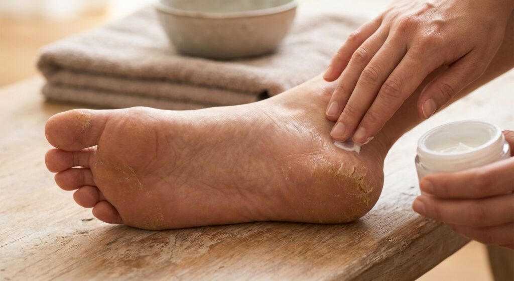 Why is the bottom of my foot dry and cracked