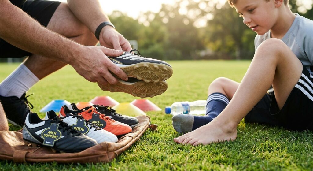 Best cleats for young athletes with flat feet