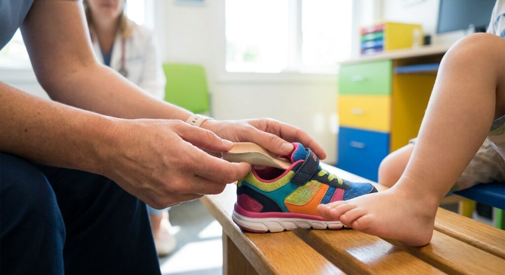 Custom orthotics for children with flat feet