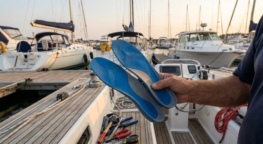 Custom orthotics for marina and boat crew workers