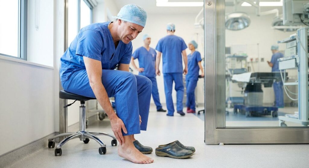 Foot pain in surgeons and OR staff who wear clogs