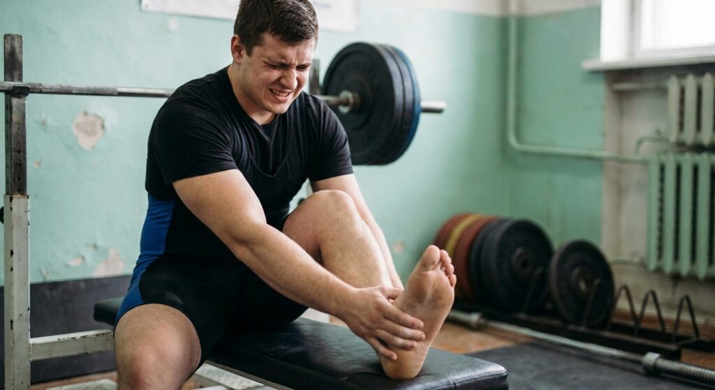 Foot pain in weightlifters and powerlifters