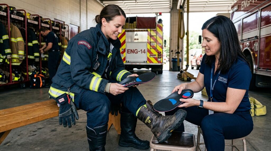 Custom orthotics for firefighters