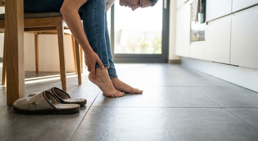 Foot pain from tile and concrete floors at home