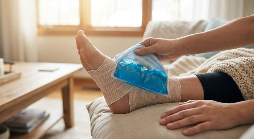 How to ice a sprained ankle the right way