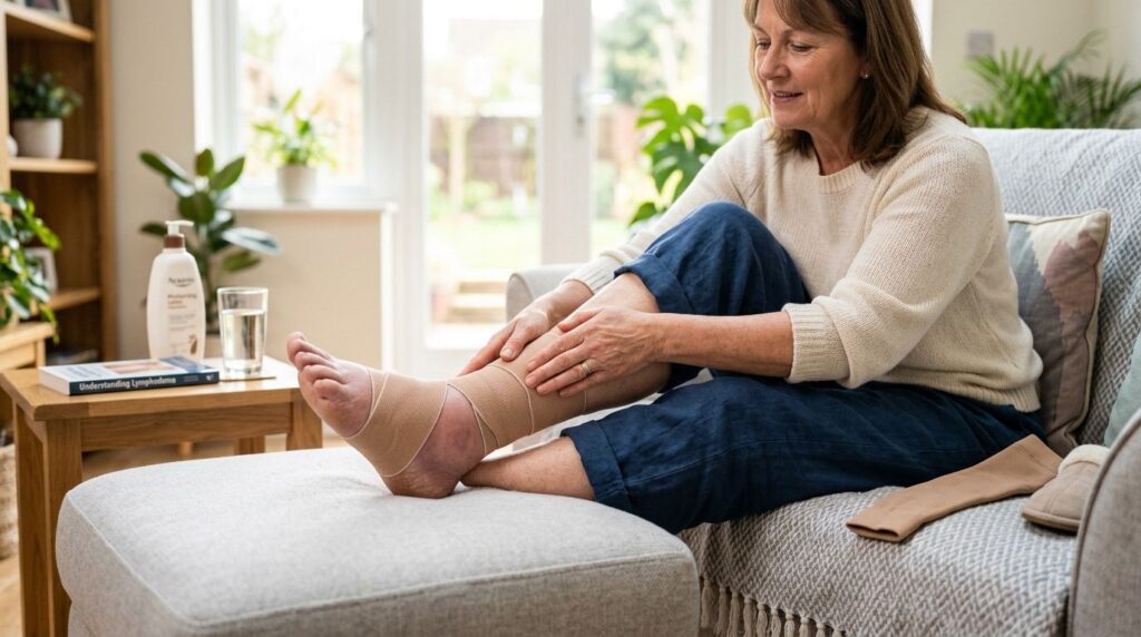 How to manage foot swelling and pain from lymphedema