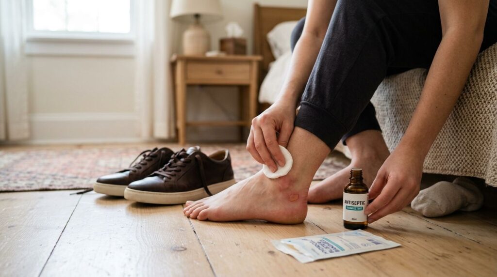 How to treat a blister from new shoes without infection