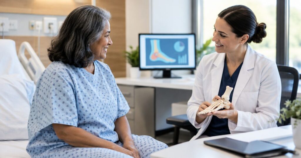 Hospital discharge to podiatry follow-up: 2026 workflow