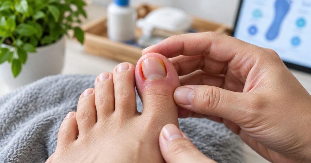 How to tell if an ingrown toenail is infected